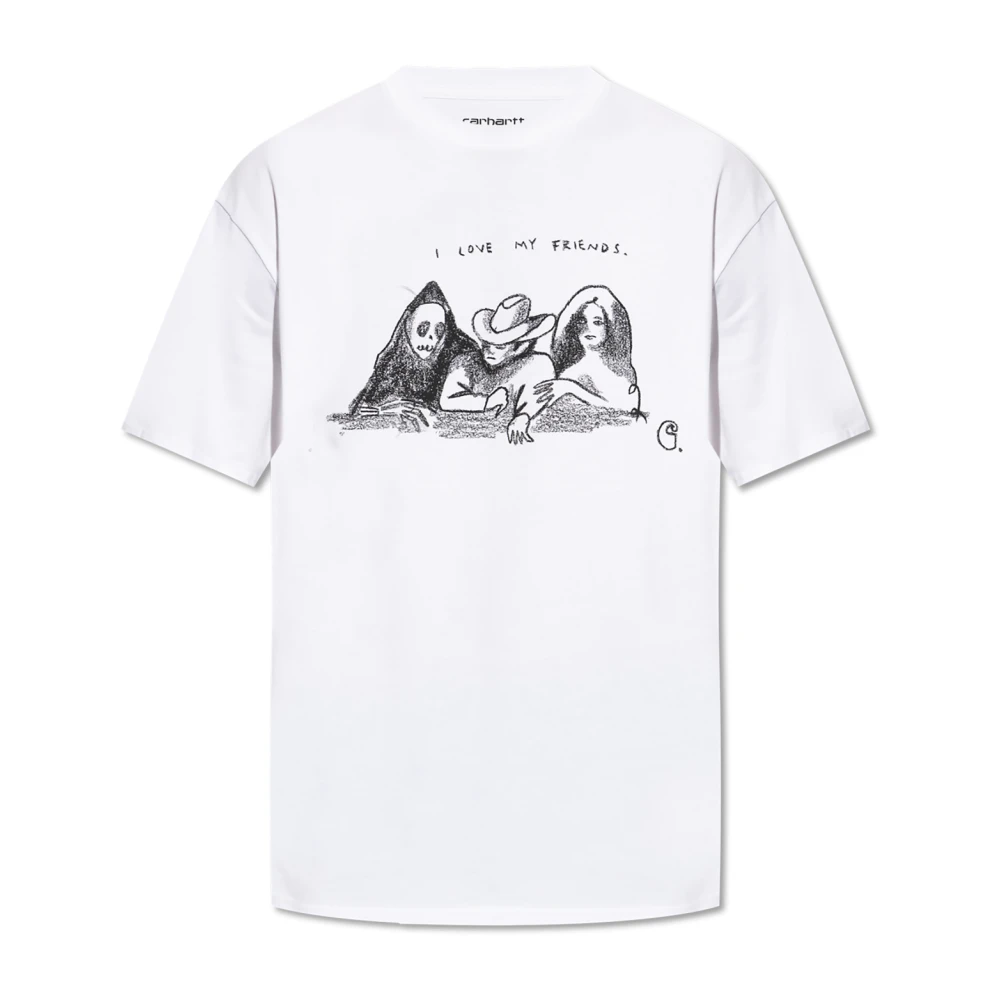Carhartt WIP Katoenen T-shirt White Heren