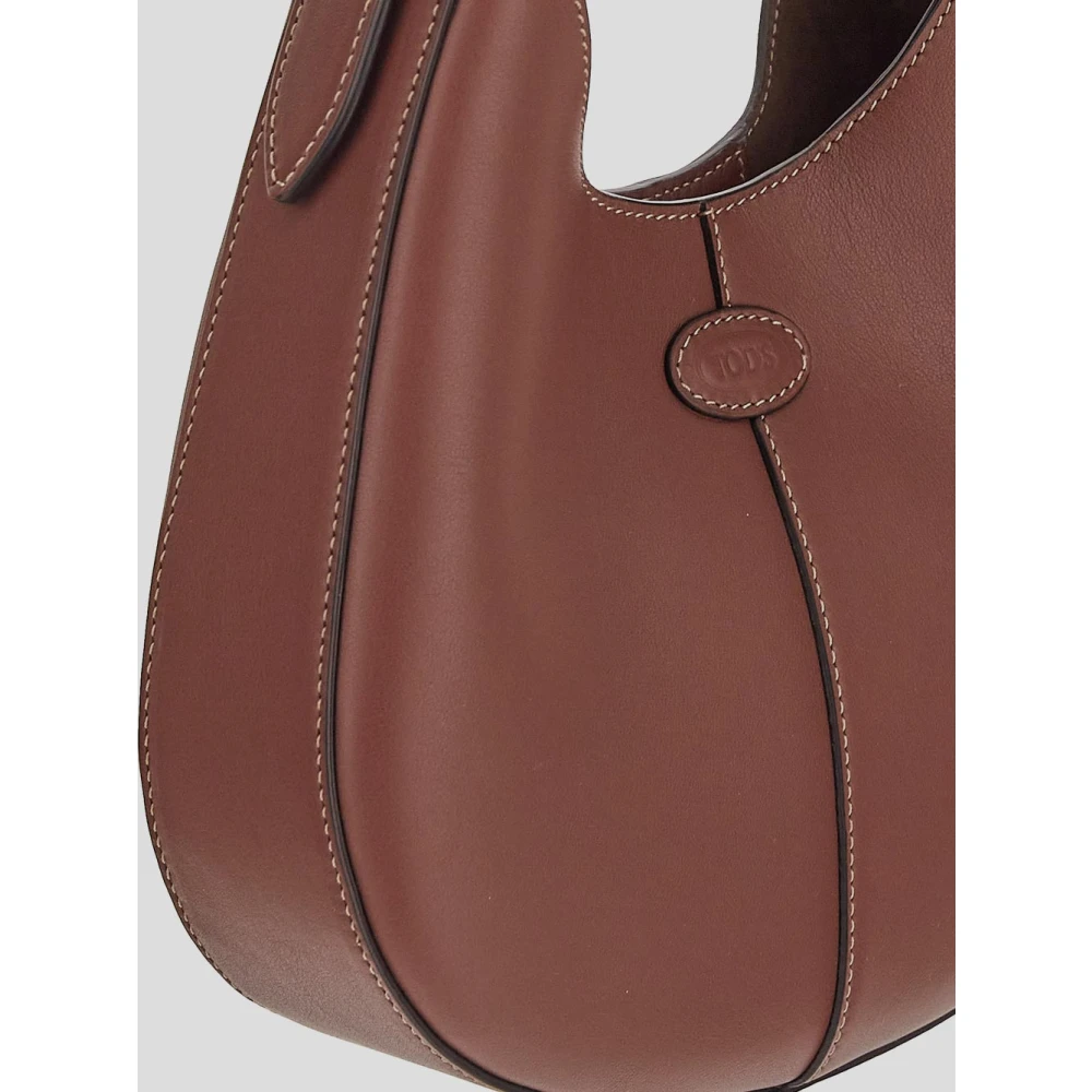 TOD'S Leren Hobo Tas Brown Dames
