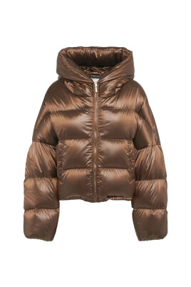 veste-rembourree-marron-capuche-fermeture-eclair