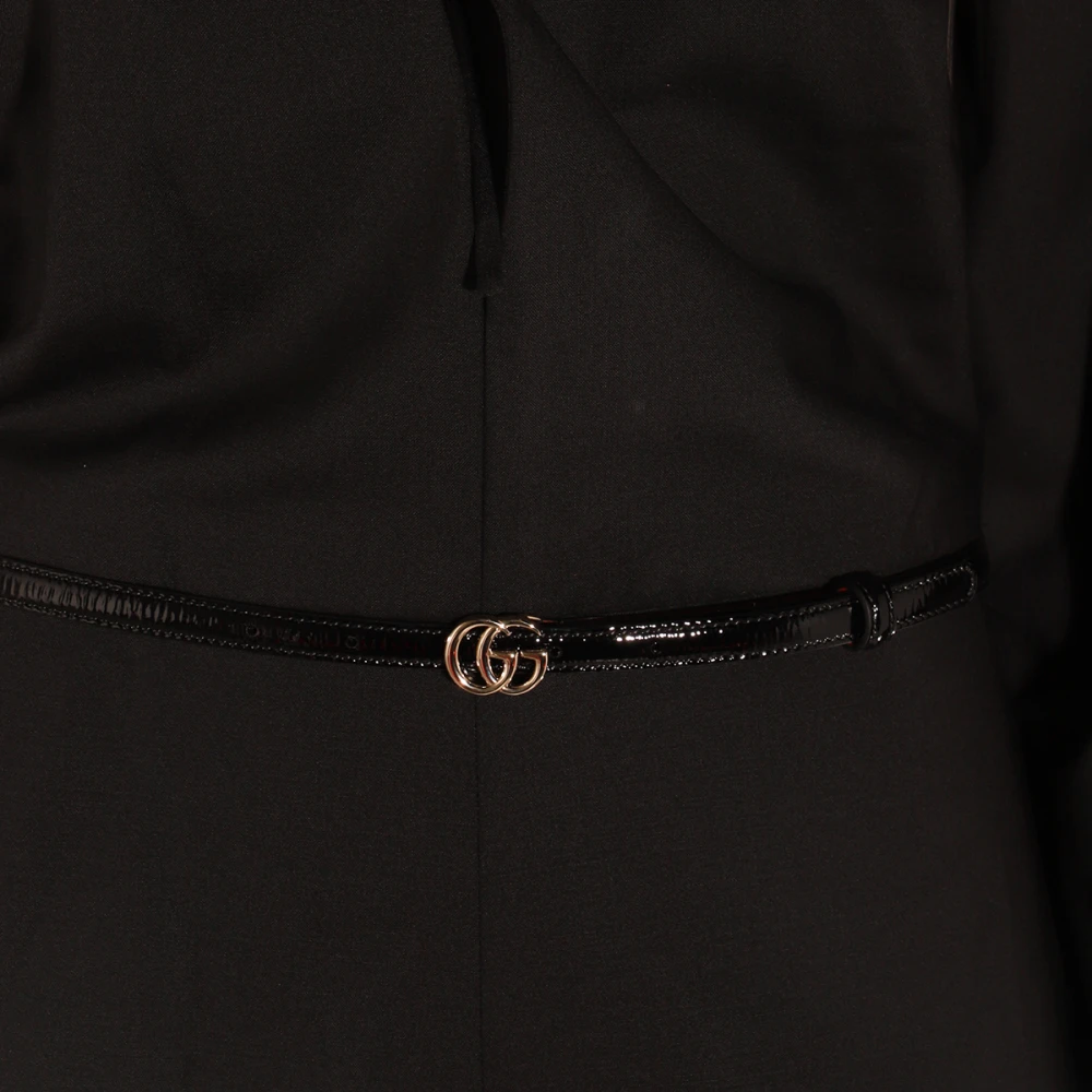 Gucci Wollen Jumpsuit met Logo Black Dames