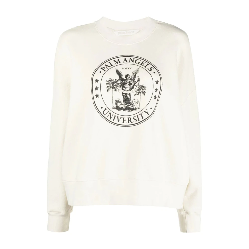 Klassisk Crew Sweatshirt i Butter/Black