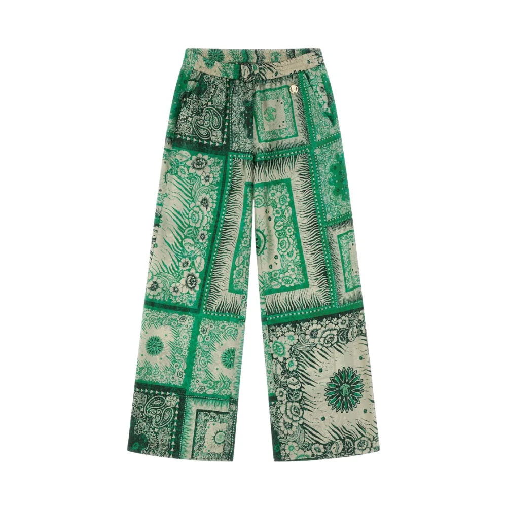 Roberto Cavalli Girls Green Bandana Print Trousers - Trousers - 10 Y - Kids