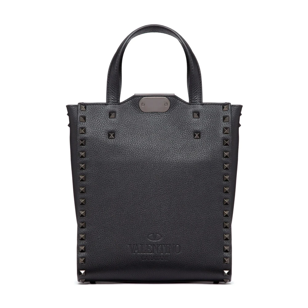 Valentino Garavani Rockstud Shopper Kleine Tote Tas Black Heren