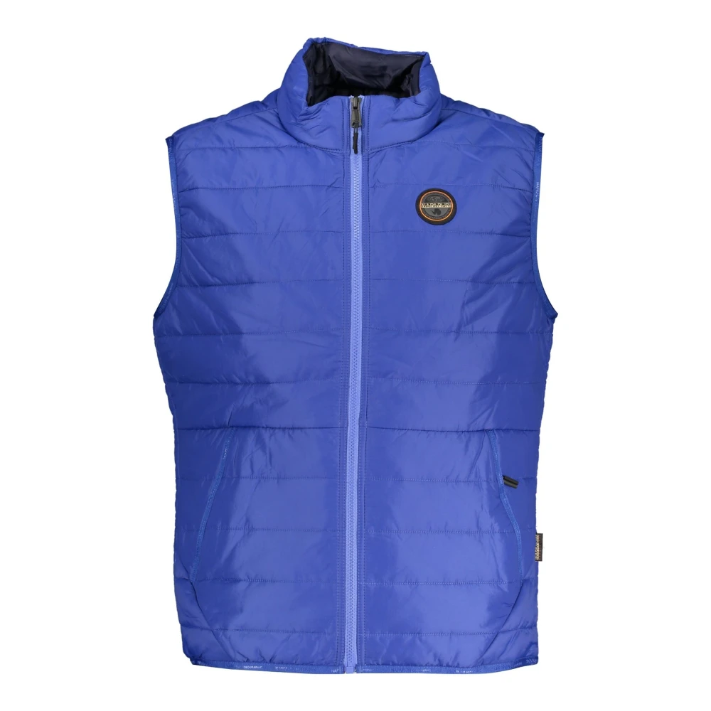 Napapijri Herr Blå Jackor S, Ärmelös Jacka Med Dragkedjefickor