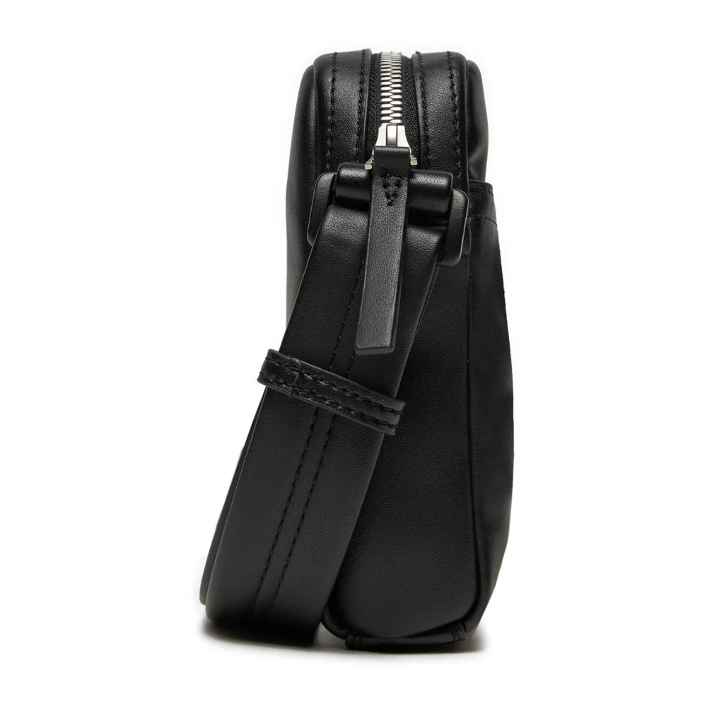 Calvin Klein Zwarte Polyurethaan Schoudertas met Rits Black Heren