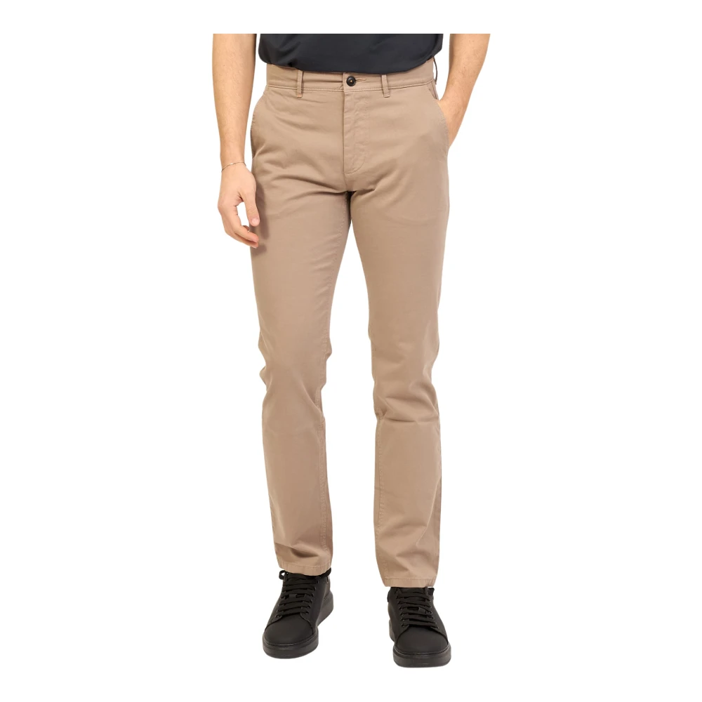 Boss Bruine Chino Broek Slim Fit Brown Heren