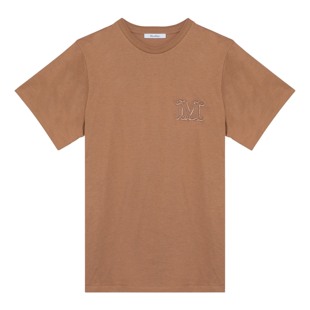 Max Mara Korte mouw ronde hals T-shirt Brown Dames