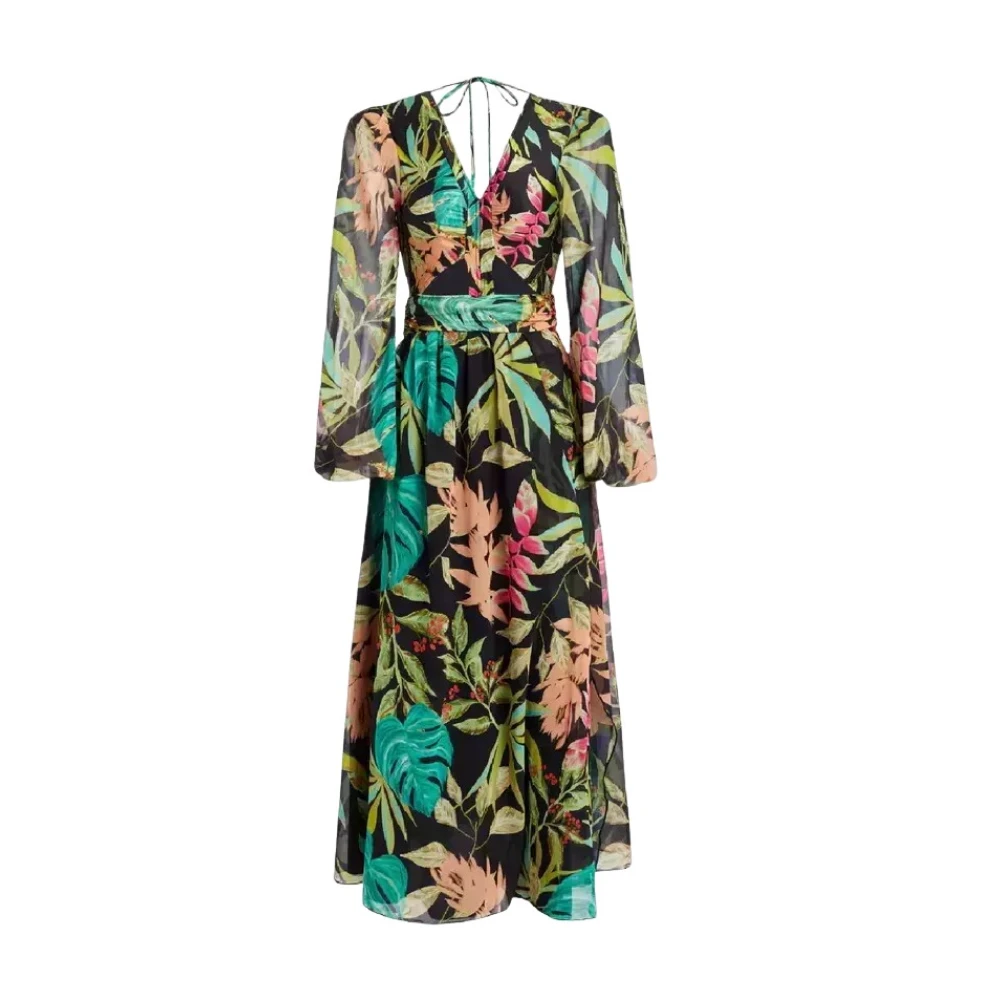 Patbo Tropicalia Maxi Jurk met Split Multicolor Dames