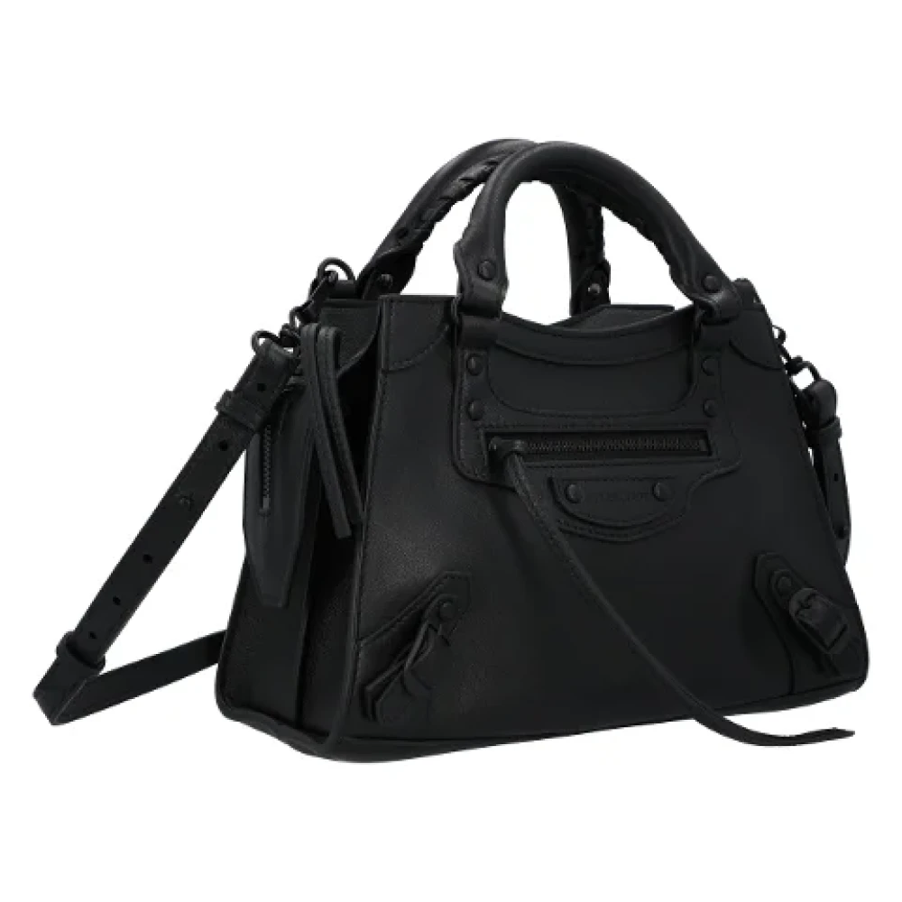 Balenciaga Leren Handtas Black Dames