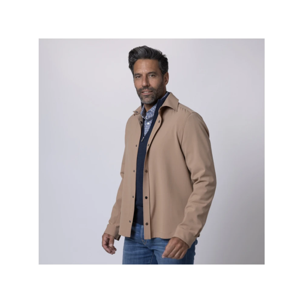 Herno Waterafstotende Shirt Jacket Klassieke Stijl Brown Heren