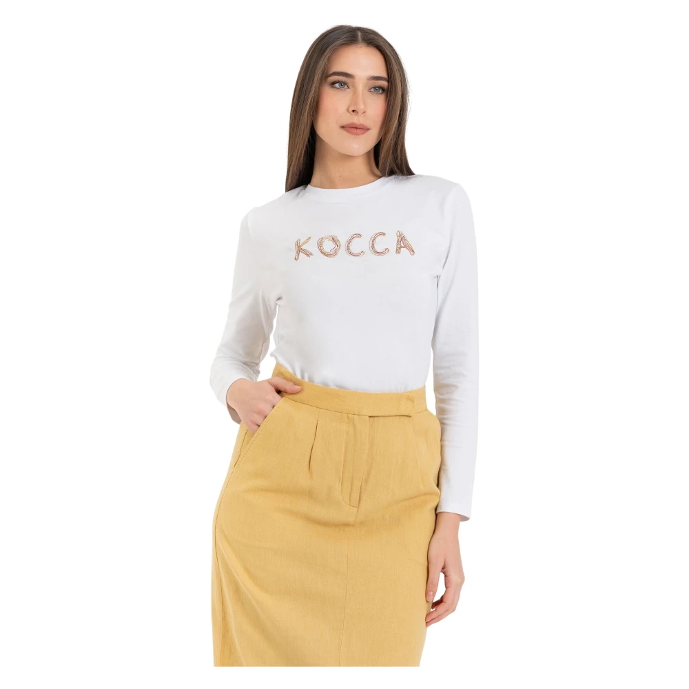 Kocca White Essential Long Sleeve T-Shirt - Female - Long Sleeve T-Shirts - S - Tops