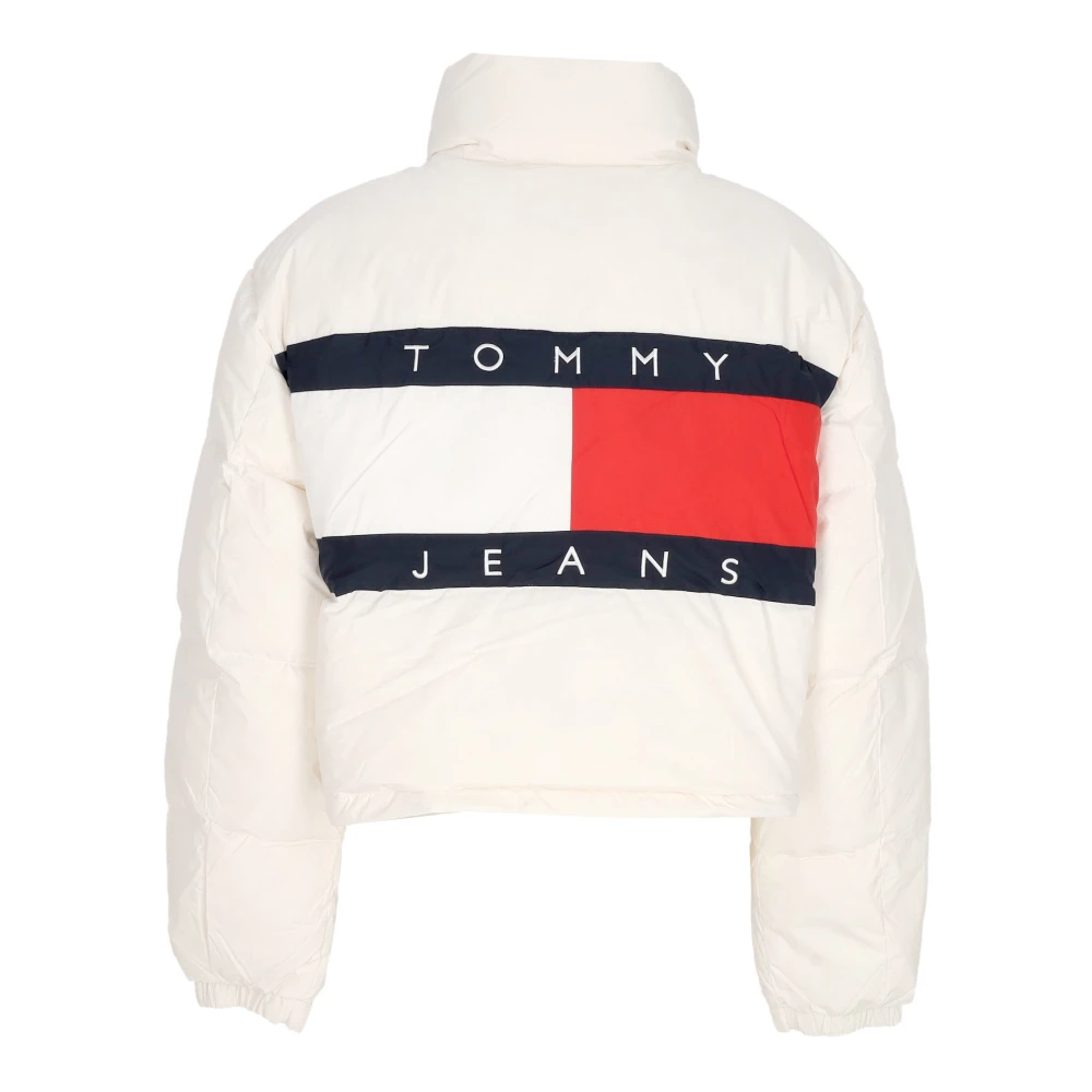 Tommy Hilfiger Vlag Donsjas Puffer Wit White Dames