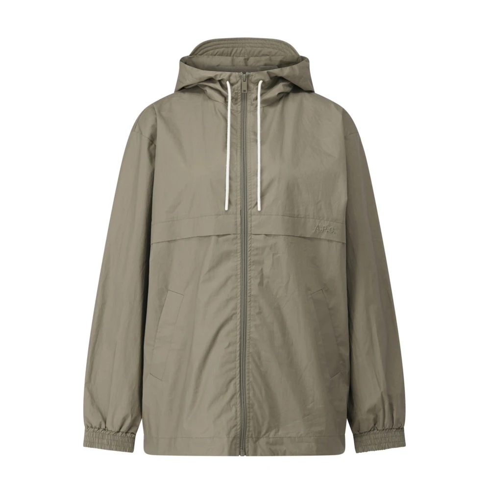 A.p.c. Lichtgewicht Hooded Jacket Green Heren