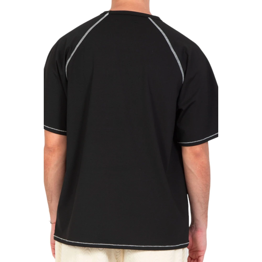 Pleasures Zwarte Adventure Raglan Sport Tee Black Heren