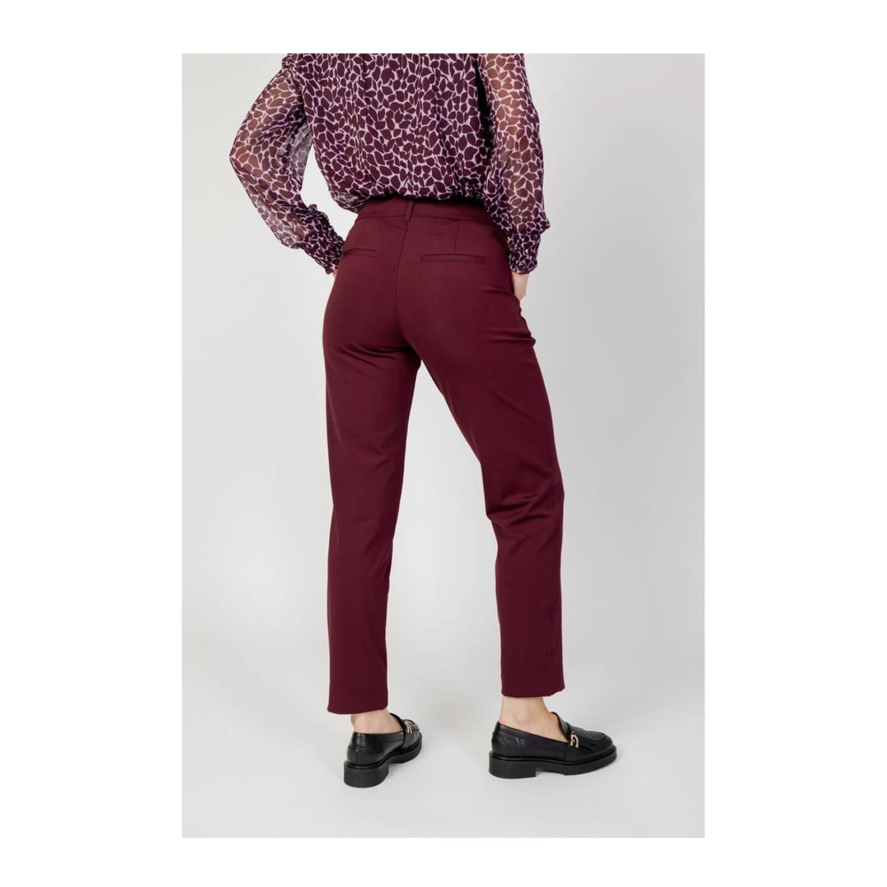 Street One Polyester Spandex Cigarette Pants Collection Red Dames