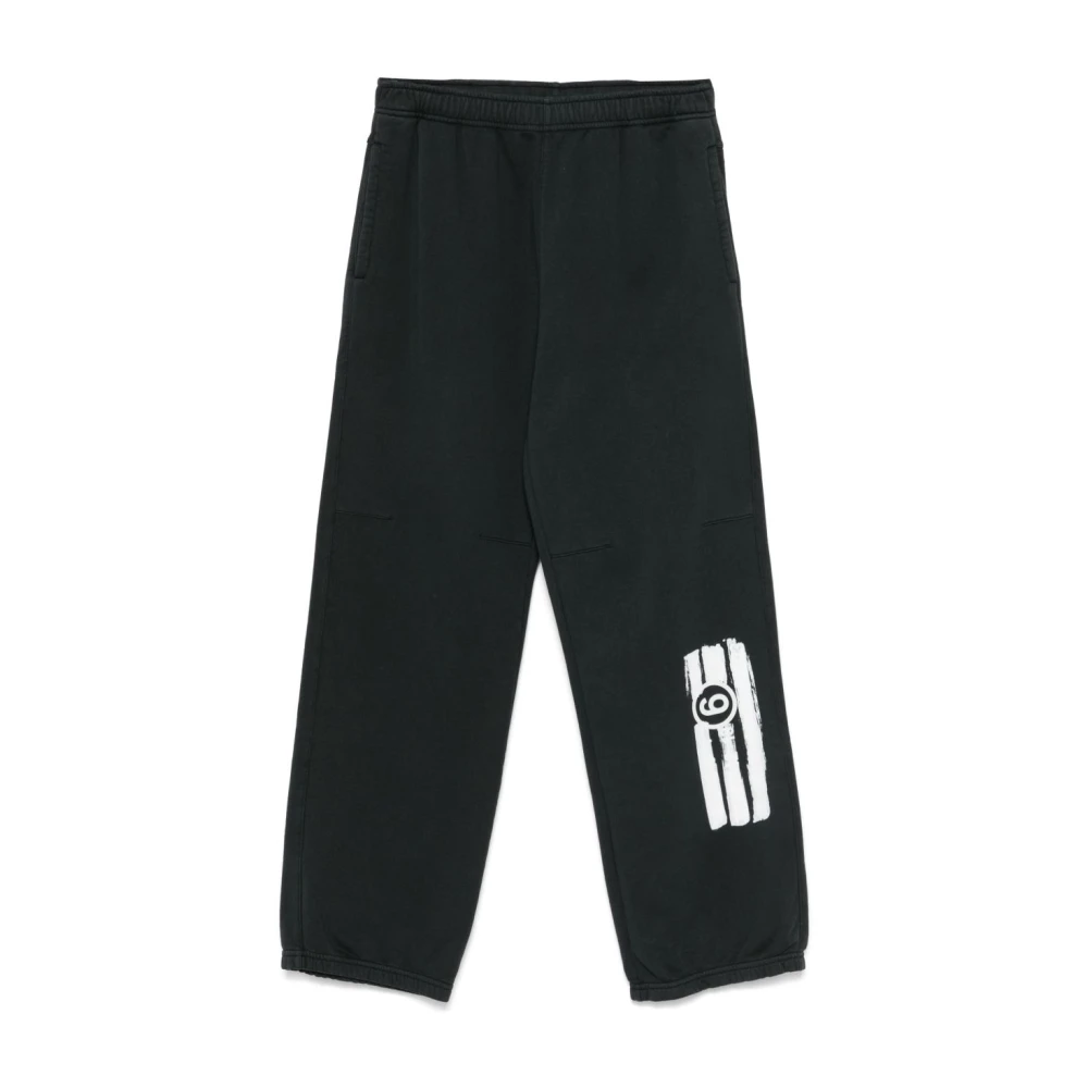 Mm6 Maison Margiela Donna Nero - Pantaloni Con Elastico In Vita - Trousers - L