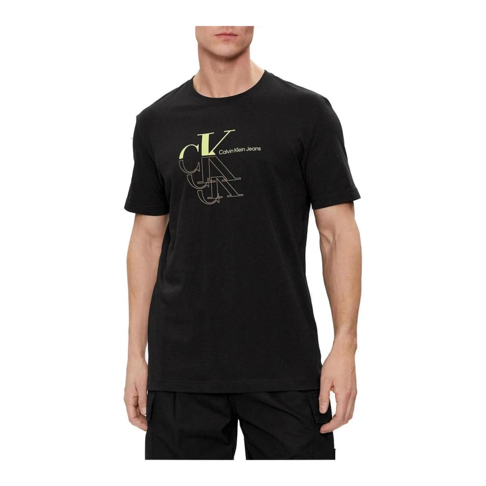 Calvin Klein Jeans Monogram Echo Heren T-Shirt Lente Zomer Black Heren