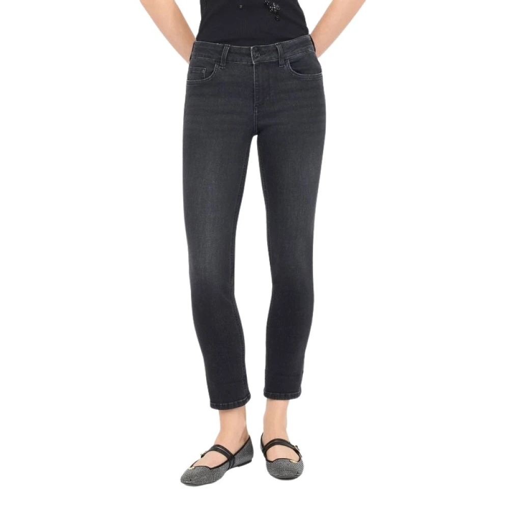 Liu Jo Femme Noir Jeans, Taille: W28 Cropped Jeans