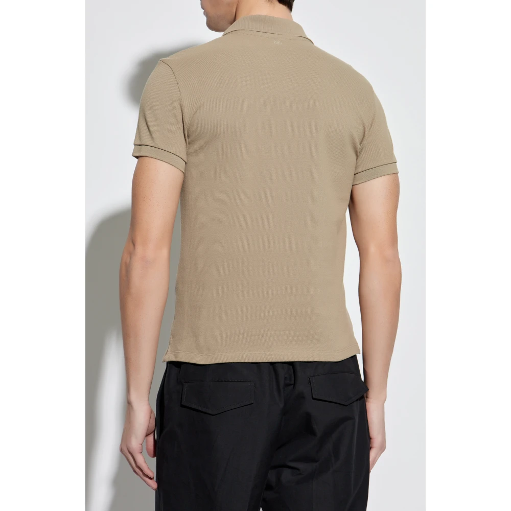 Ami Paris Polo met logo Green Dames