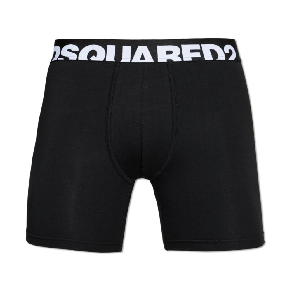 Dsquared2 Homme Noir Sous-Vêtements, Taille: S Boxer Coton Avec Logo
