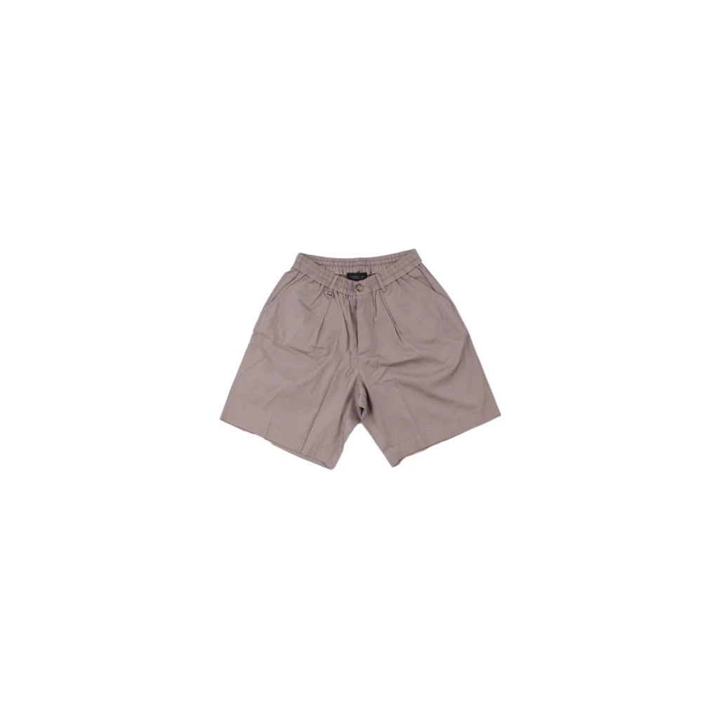 Paolo Pecora Dove Grey Bermuda Shorts Brown Heren