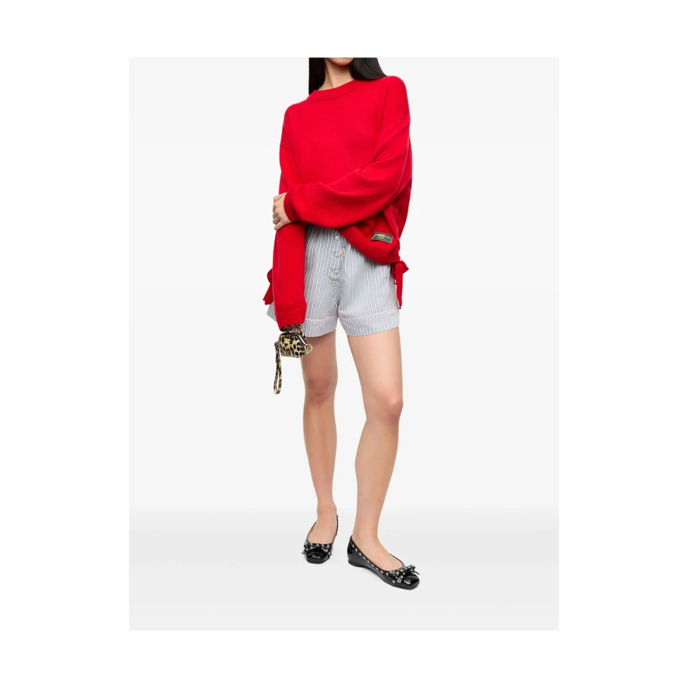 Ganni Rode Crew Neck Sweater Red Dames