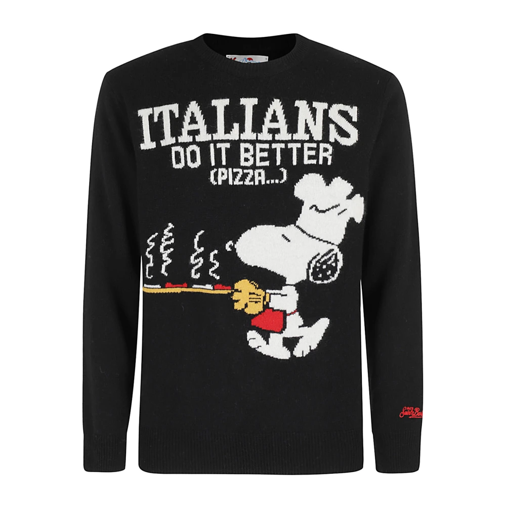 MC2 Saint Barth Casual Ronde Hals Sweater Black Heren