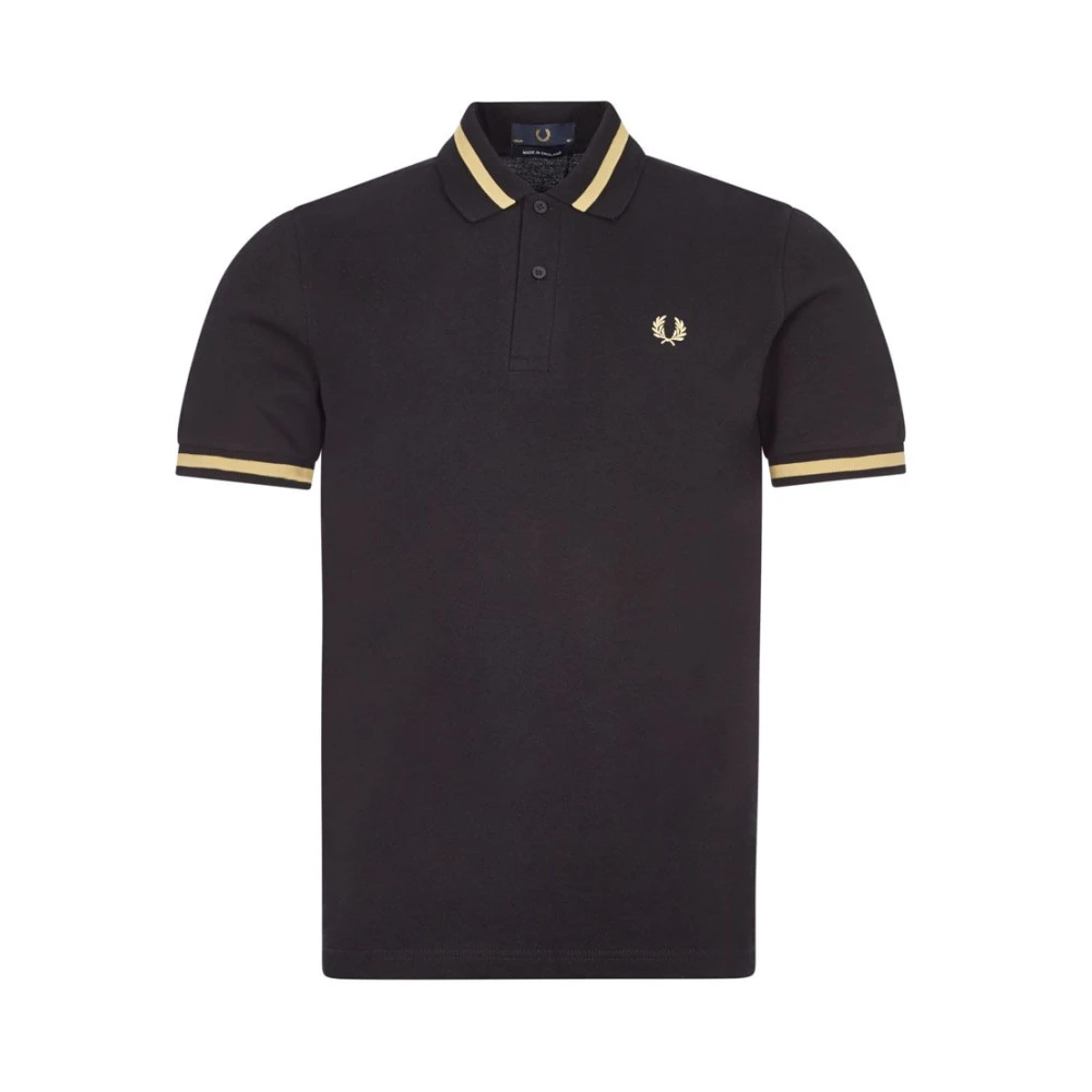 Fred Perry Originele Single Tipped Polo in Zwart Champagne Black Heren