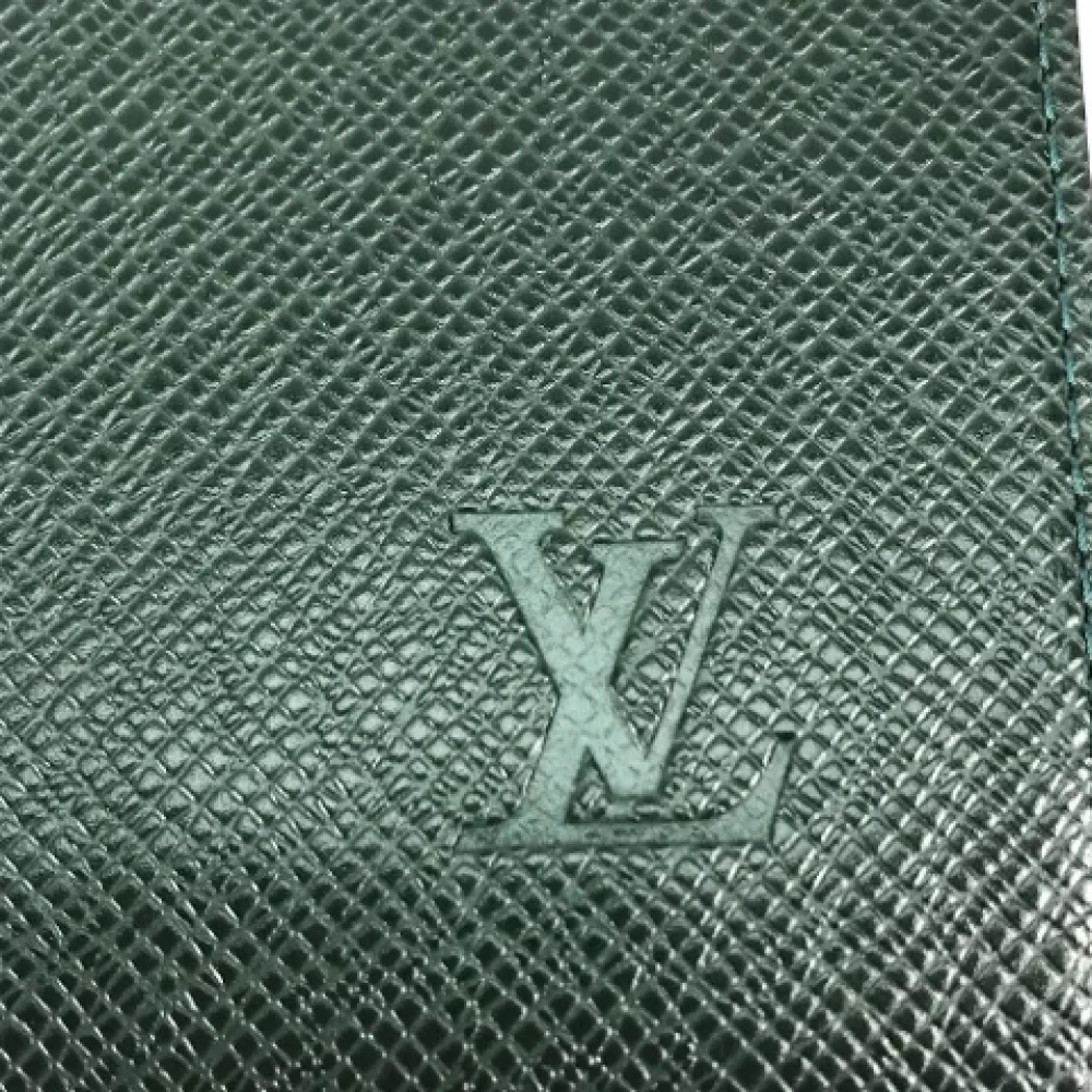 Louis Vuitton Vintage Pre-owned Leather home-office Green Dames