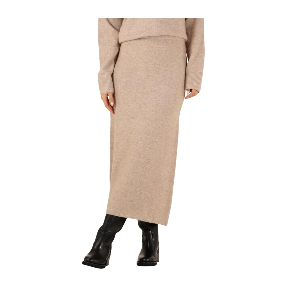 NEO NOIR Beige Gebreide Rok Ashanti Stijl Beige Dames