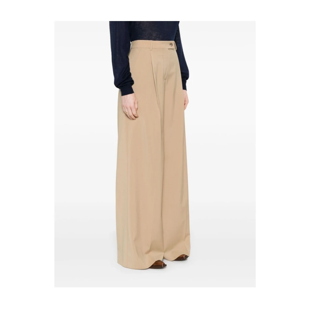 SPORTMAX Wijde Broek Vela 025 Beige Dames