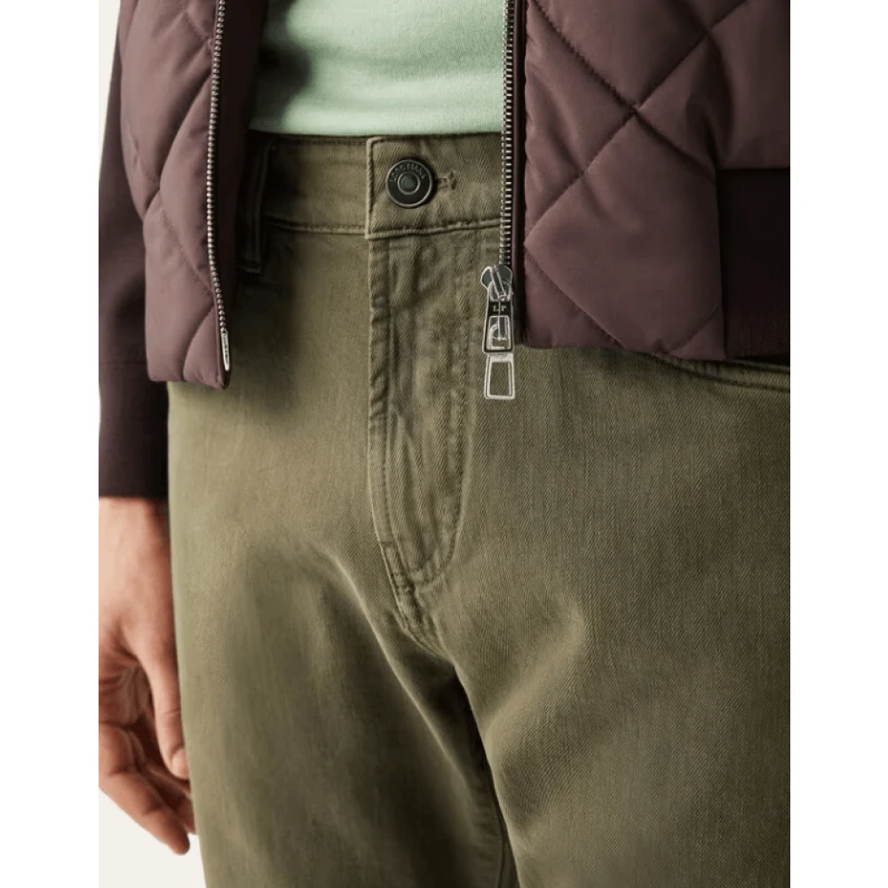 Loro Piana Groene Five-Pocket Denim Broek Green Heren