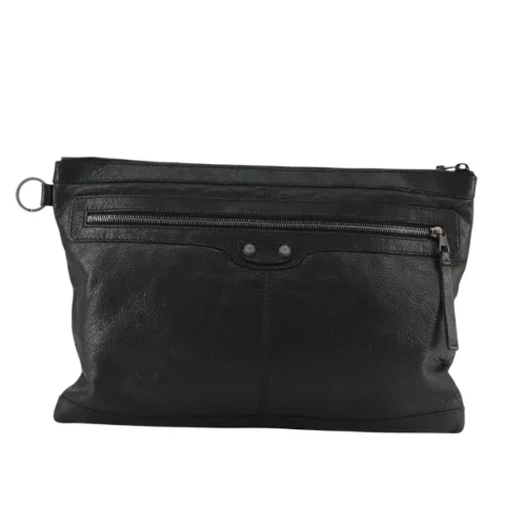 Balenciaga Vintage Pre-owned Leather clutches Black Dames