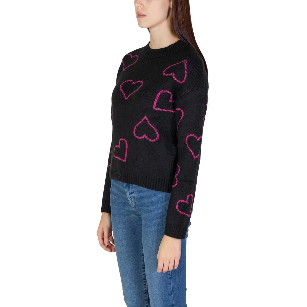 Only Zwarte Acryl Trui Herfst Winter Collectie Black Dames