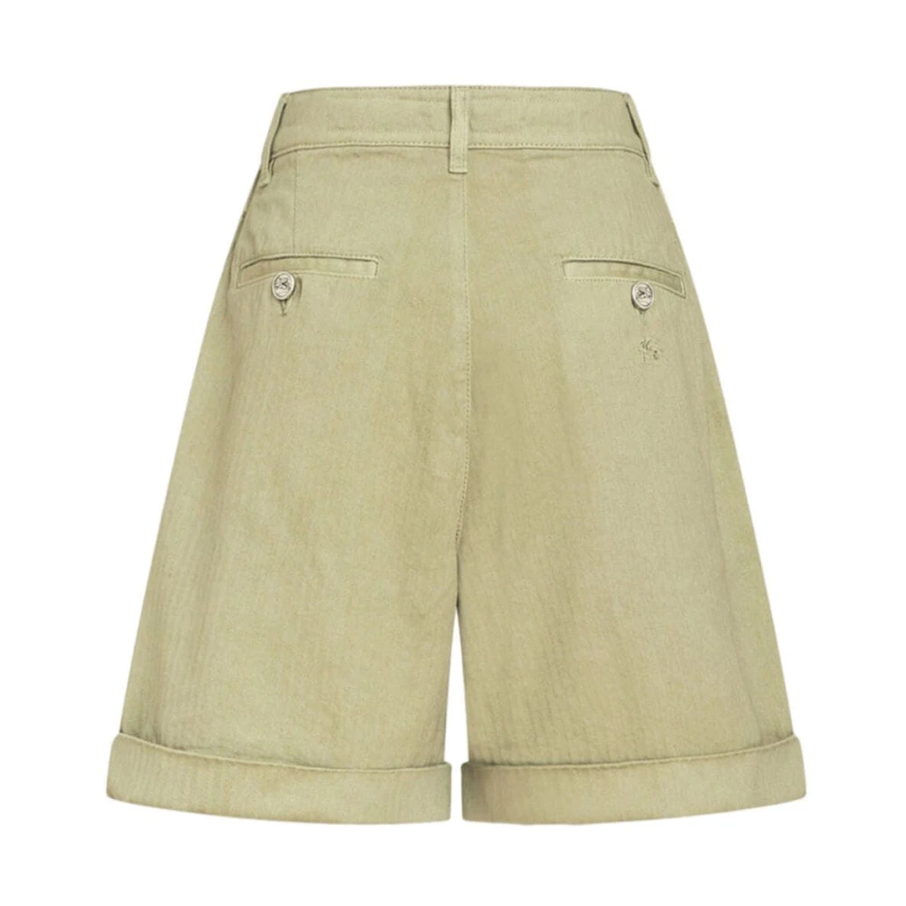 ETRO Stijlvolle olijfgroene zomershorts Green Dames