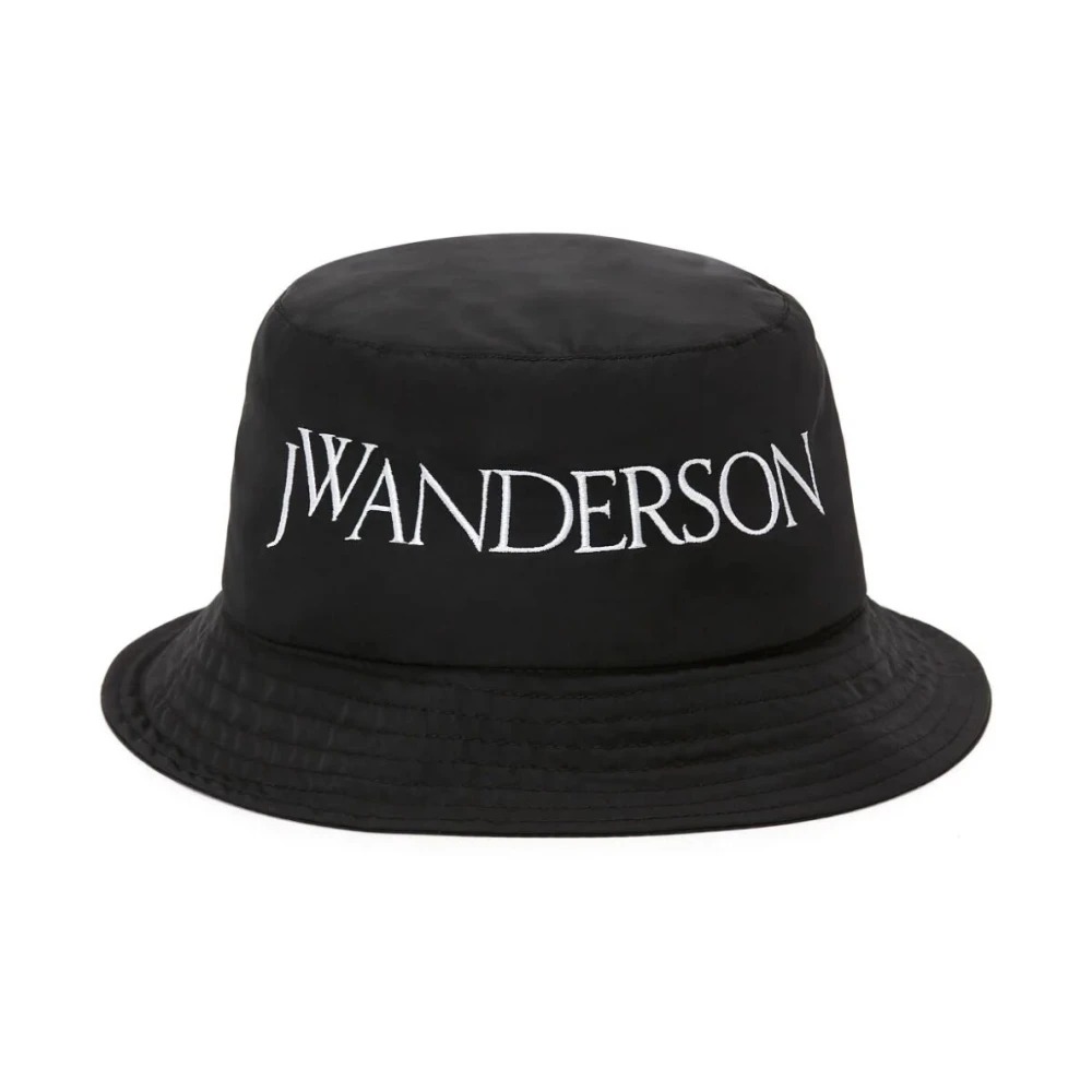 JW Anderson Zwarte Bucket Hat voor Stijlvolle Look Black Unisex