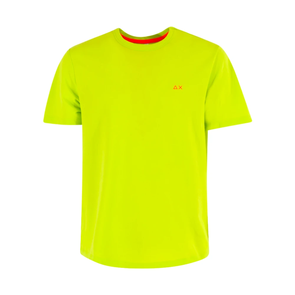 Sun68 Gele GG Logo T-shirts en Polos Yellow Heren