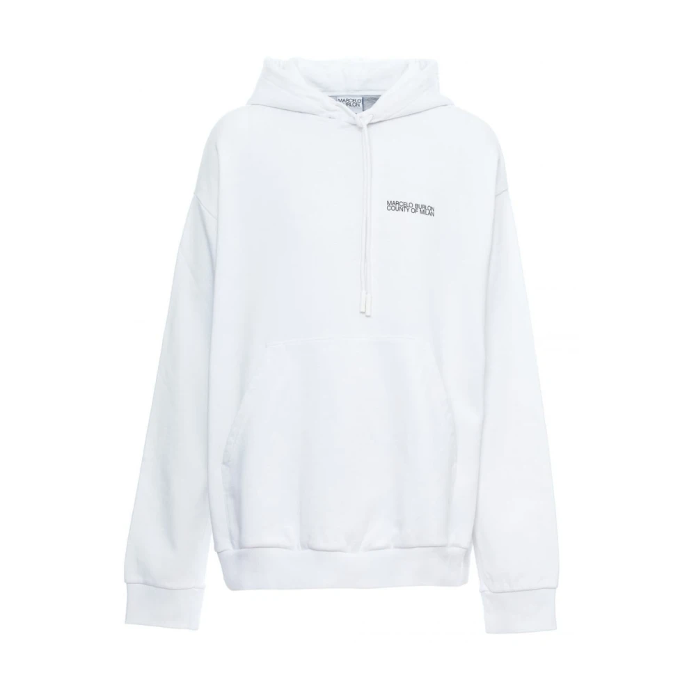 Marcelo Burlon White Hoodies, Male, Xs, Black Eagle Hoodie