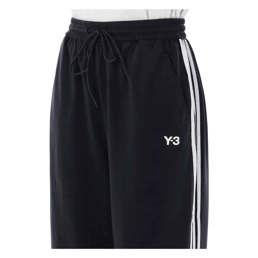 Y-3 Zwarte Wide-Leg Joggingbroek Black Dames