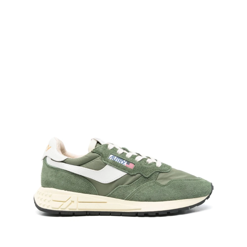 Autry Gröna Sneakers Snörning Gummisula Green, Herr