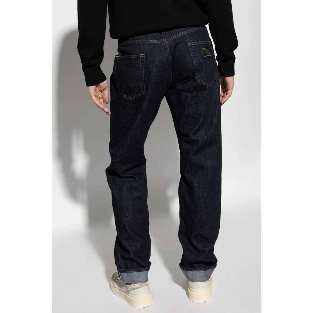 Dolce & Gabbana Jeans met logo Blue Heren