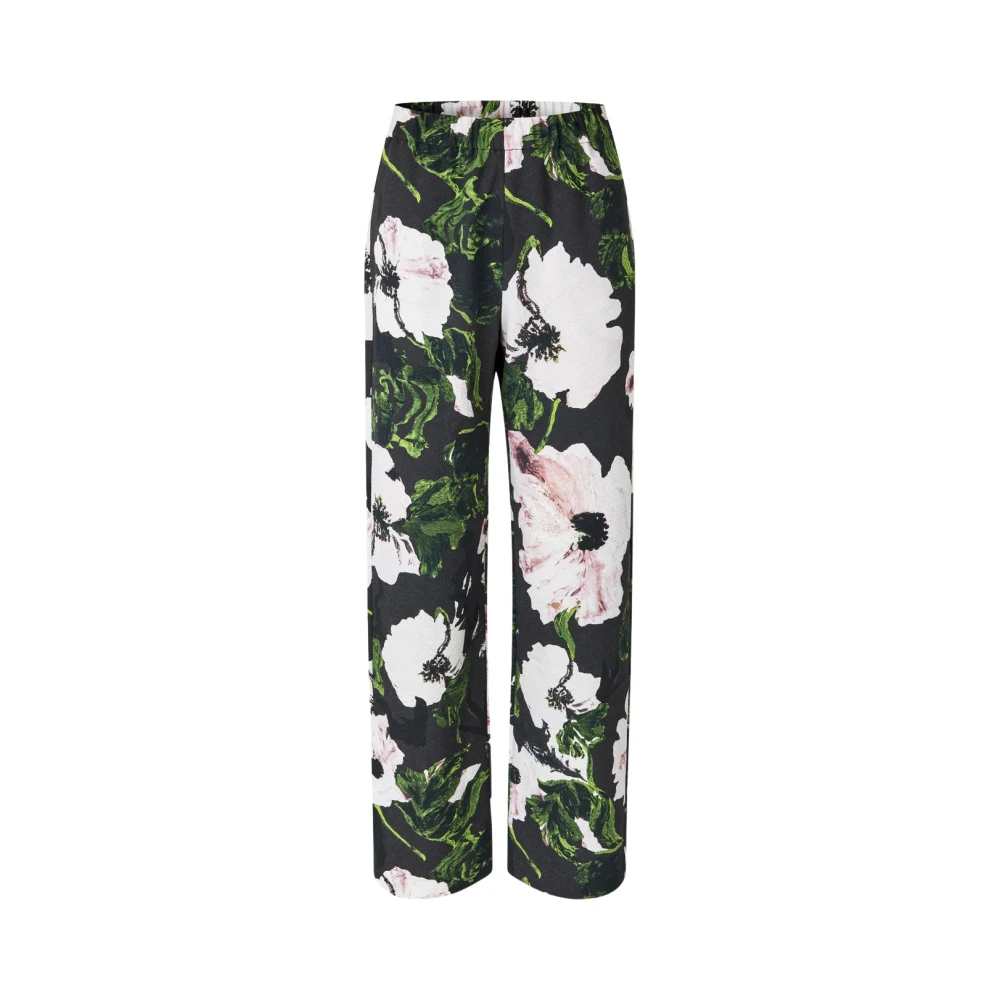 Stine Goya Bloemen Elastische Straight-Leg Broek Multicolor Dames