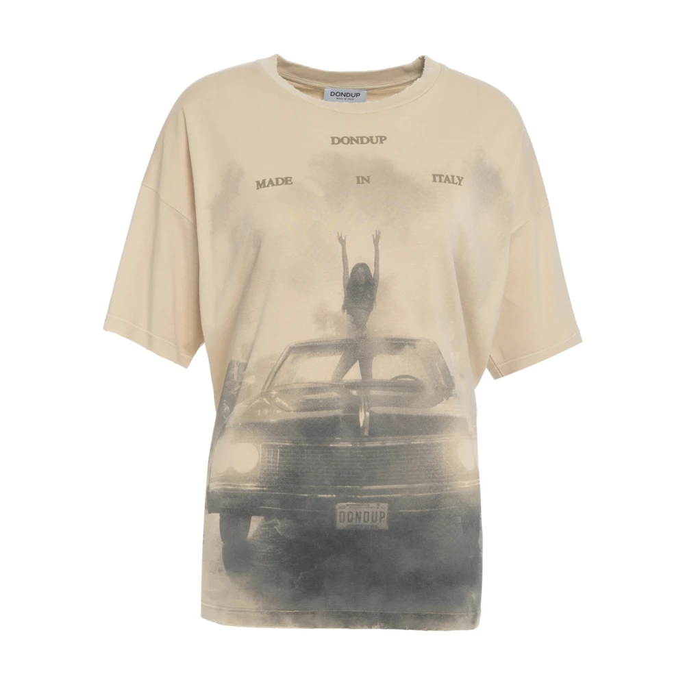 Dondup - Tops > T-Shirts - Beige - Dondup - Modalova
