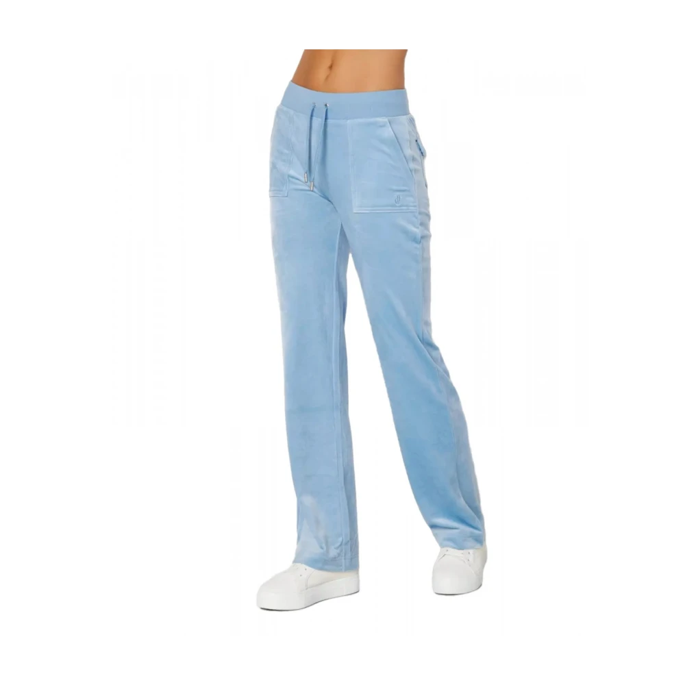 Juicy Couture Flared Velvet Broek DEL RAY Blauw Blue Dames -  Kledingwinkel.nl