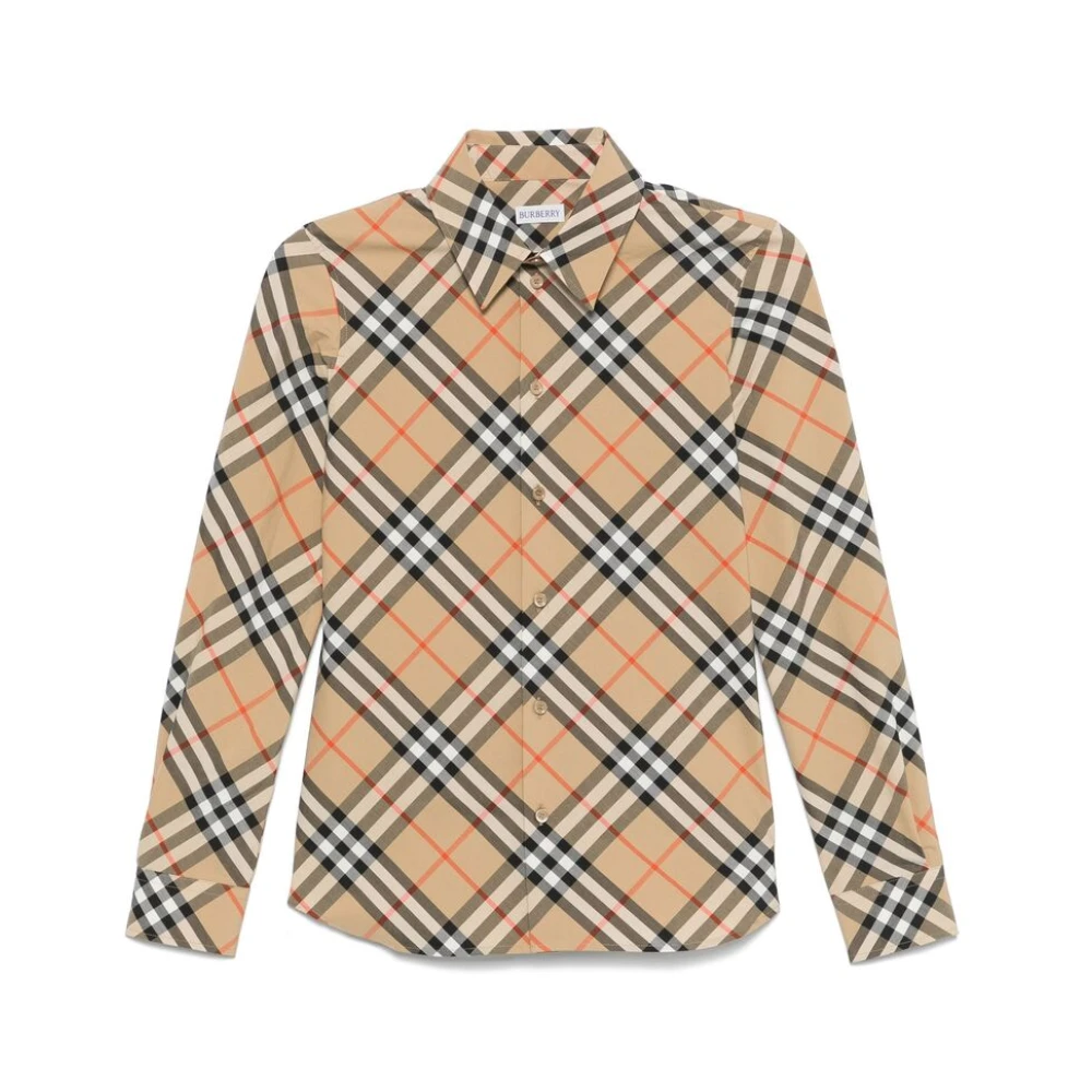 Burberry Beige Archief Knoopshirt Beige Dames