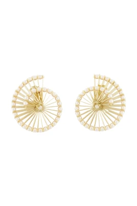 Gold Spiral Brass Earrings