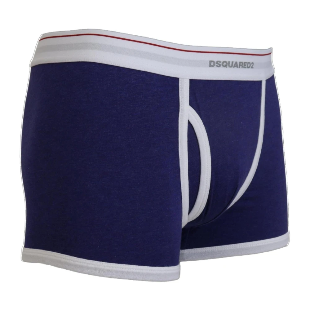 Dolce & Gabbana Klassieke Boxershorts Ondergoed Blauw Wit Multicolor Dames