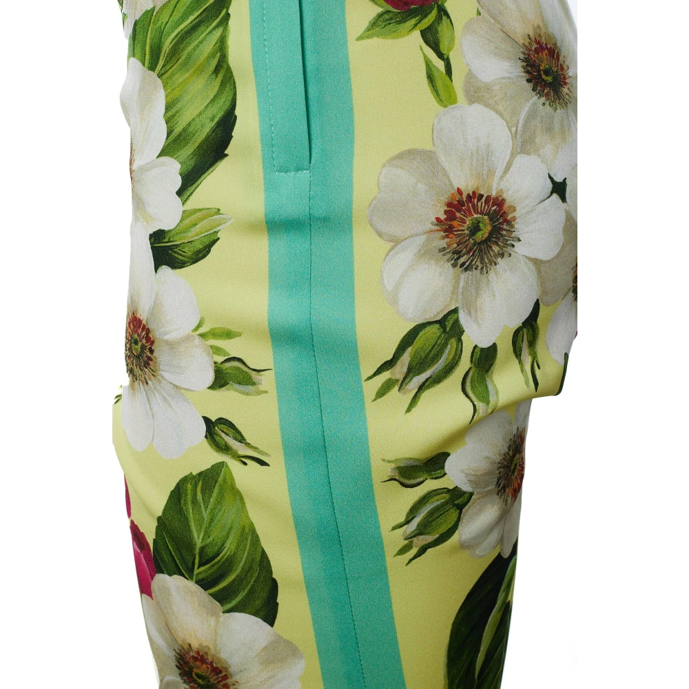 Dolce & Gabbana Zijden broek met bloemenprint voor dames Multicolor Dames