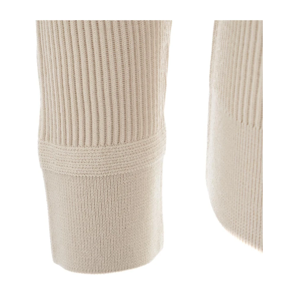 Stone Island Klassieke Ronde-hals Gebreide Trui Beige Heren