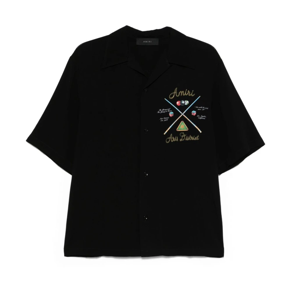 Amiri Casual Chic Kortemouw Overhemd Black Heren
